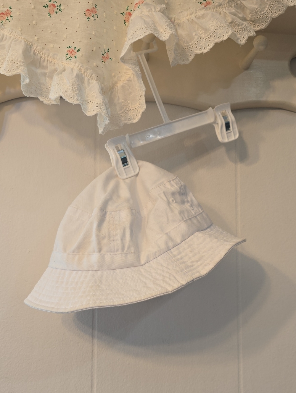 White Cotton Bucket Hat - Lightweight Sun Hat